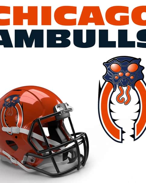 Chicago Ambulls 40K NFL Logo by Casey Landreth 