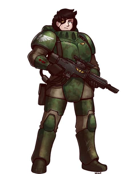 Kasrkin Guardswoman by Taylor Schmidt 