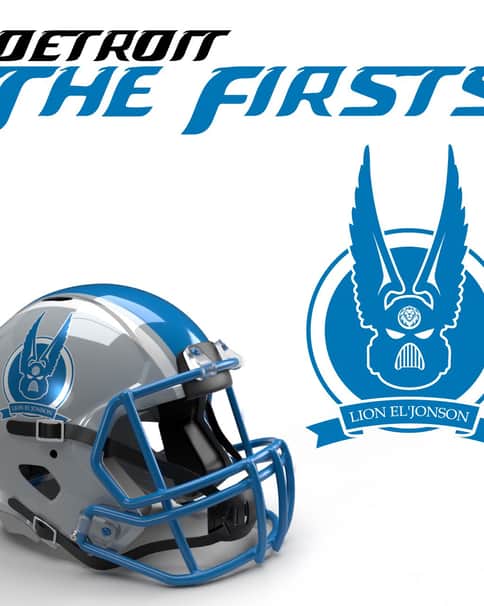 Detroit The Firsts 40K NFL Logo by Casey Landreth 