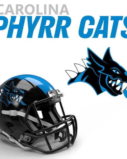 Carolina Phyrr Cats 40K NFL Logo by Casey Landreth 