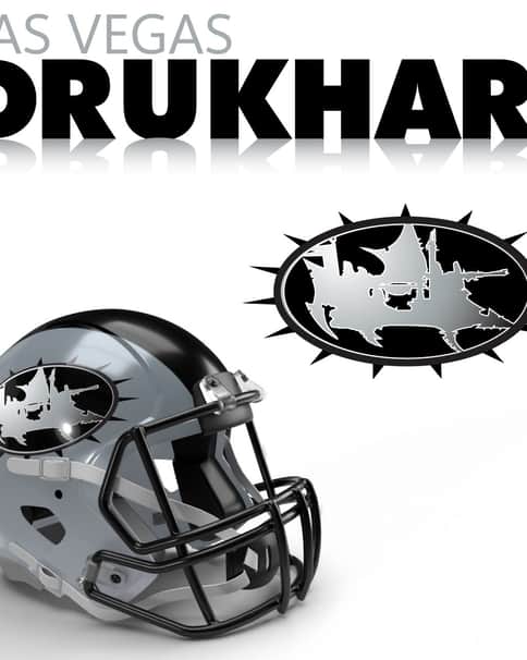 Las Vegas Drukhari 40K NFL Logo by Casey Landreth 