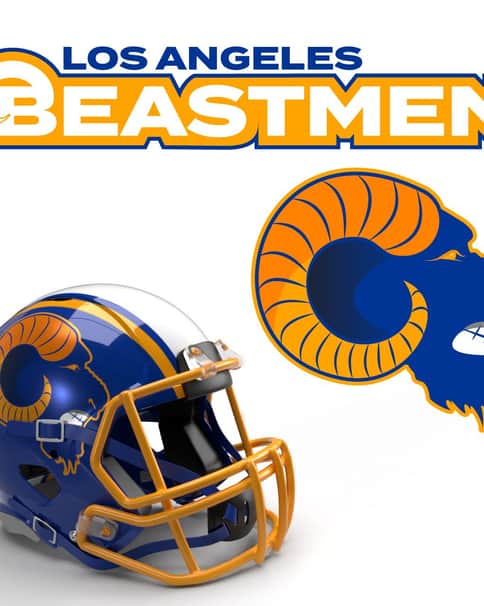 Los Angeles Beastmen 40K NFL Logo by Casey Landreth 