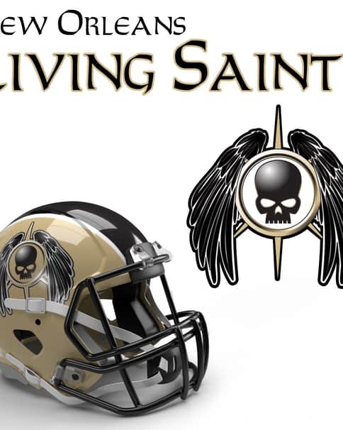 New Orleans Living Saints 40K NFL Logo by Casey Landreth 