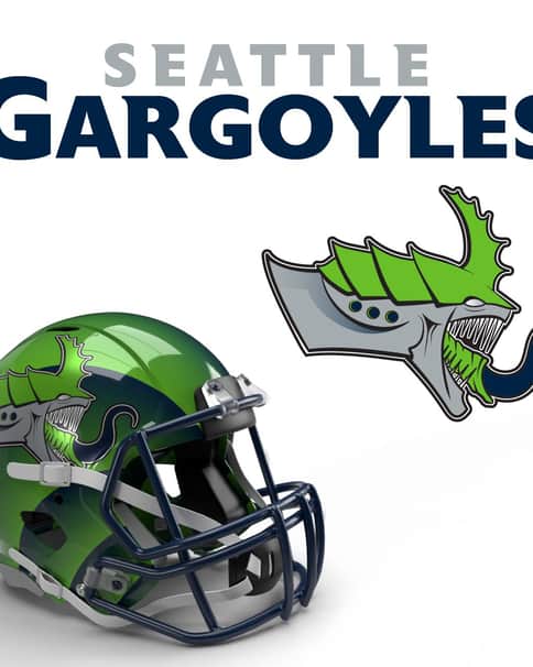 Seattle Gargoyles 40K NFL Logo by Casey Landreth 