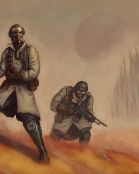 Steel Legion at Armageddon War by Javier Quintana 