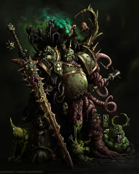 Death Guard Plague Marine by Jaime Dávila 