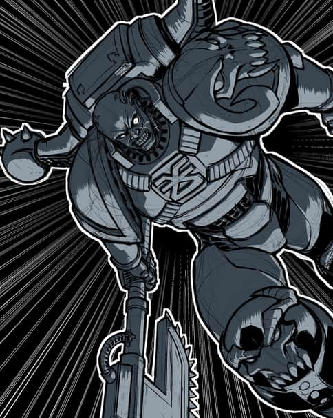 Khorne Berserker by Judd Abinuman 