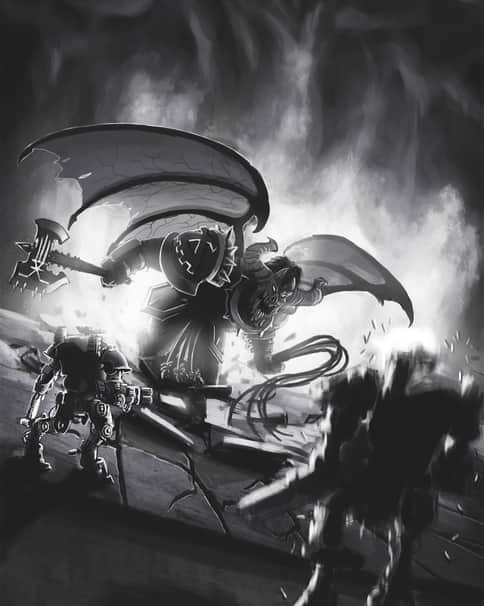 Khorne Bloodthirster by Peter Laycock Khorne Bloodthirster by Peter Laycock