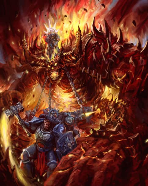 Ultramarines vs Khorne Deamon by Tim Remin 