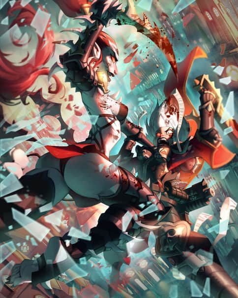 Drukhari Wych VS Sister of Battle by Johannes Helgeson 
