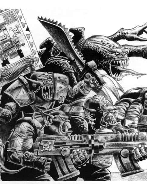 Freebooter Ork-Genestealer Hybrids by Andrew Currie