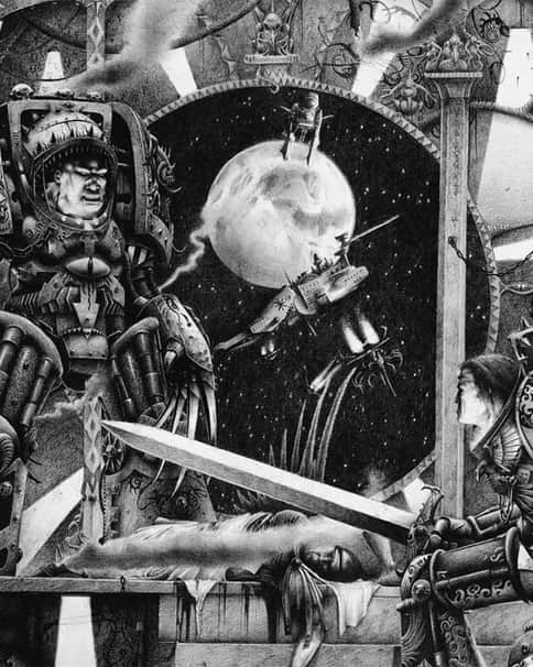 Horus vs the Emperor by Adrian Smith 