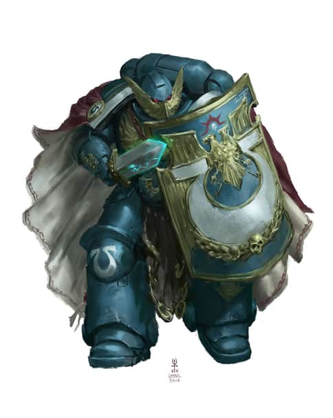 Ultramarine Honor Guard by Gabriel Bulik 