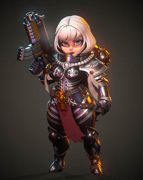 Little Sister of Battle by Oleksandr Zapisochnyi 