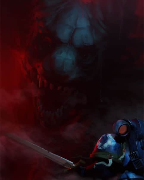 An Ultramarine’s Last Stand by Mathieu 