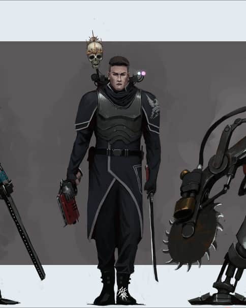 Imperial Citizen with Combat Servitors by Marat Tazhitdinov Imperial Citizen with Combat Servitors by Marat Tazhitdinov