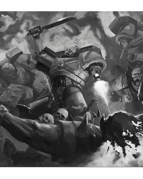 Ork vs Space Marines by Camille Défarge 