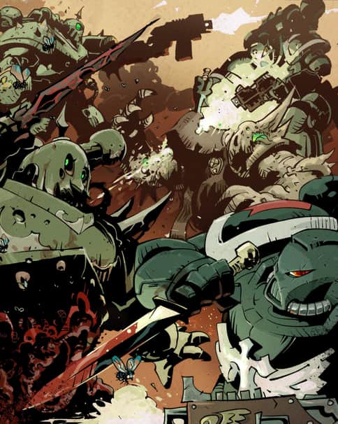 Dark Angels VS Death Guard by Willem Samuel 