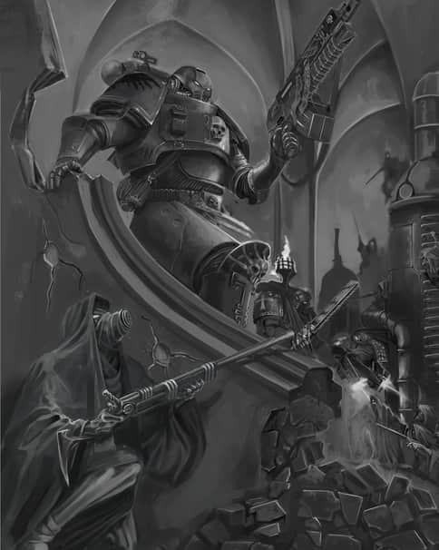 Deathwatch vs Hrud by Nictanova 