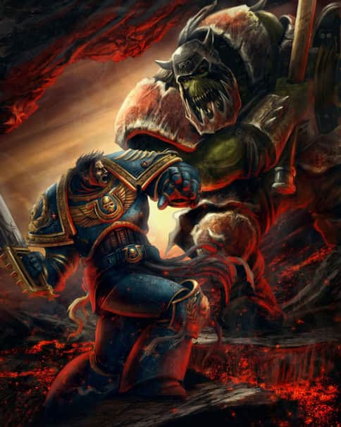 Marine Vs Ork by Patricio Clarey 