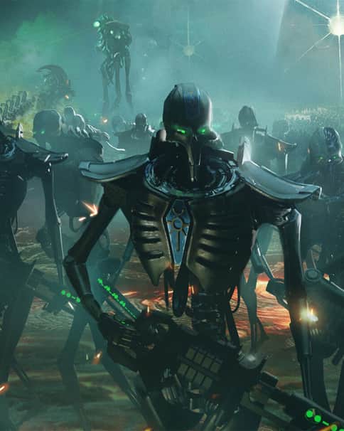 Necron Warriors by Uncle Wang