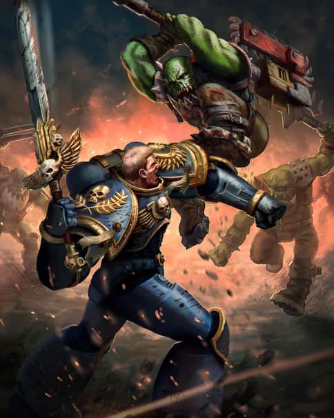 Orks vs Ultramarine by Roy Ugang 