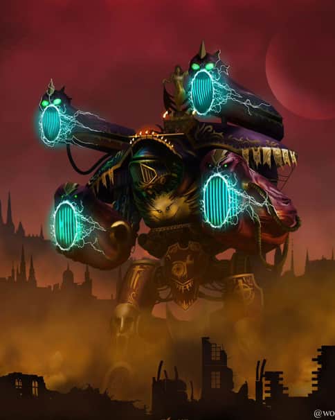 Slaneeshi Warlord Class Titan by J.A Jewel Ng 