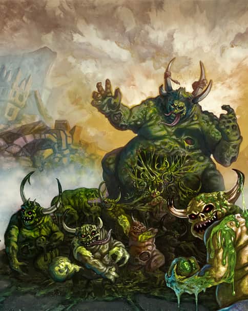 The Plaguefather’s Nurglings by Sam Flegal 