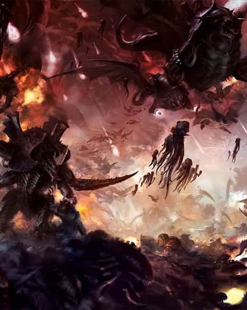 Tyranids vs Orks by Paul Dainton 