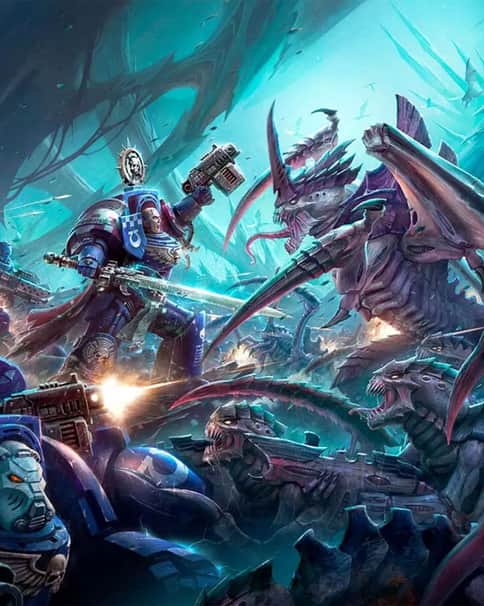 Ultramarines vs Tyranids by Raymond Swanland 