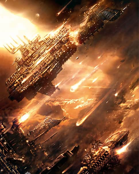 Word Bearer Fleet by Rhys Pugh