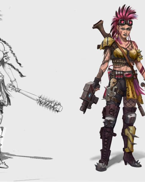 Necromunda Ganger by Victor G. Art 