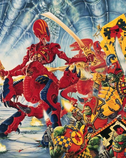 Orks vs Tyranids by David Gallagher 