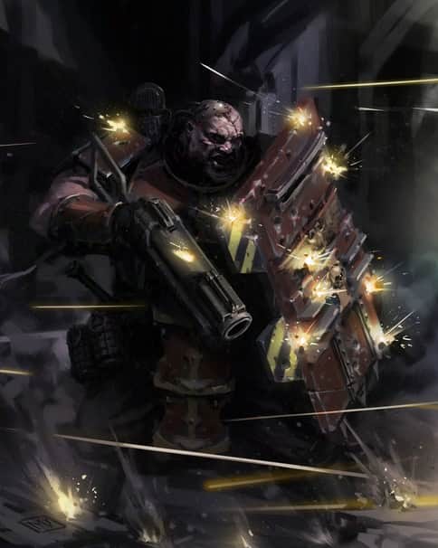 Ogryn Taking Fire by Miguel Iglesias 