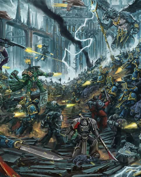 Space Marines vs Thousand Sons by Tim Remin 
