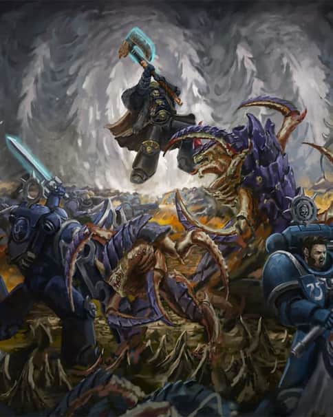 Ultramarines vs Tyranids by Tim Remin 