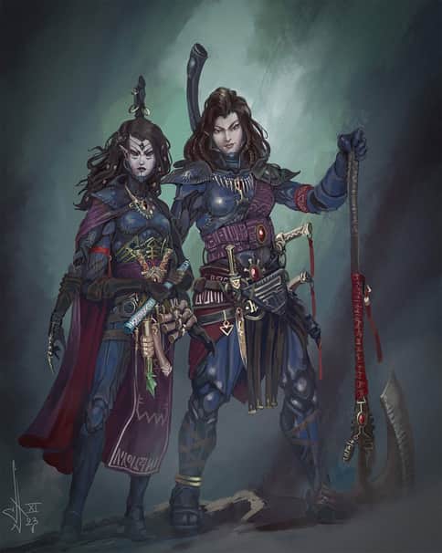 Wandering Aeldari Corsairs by Nictanova 