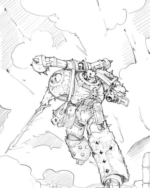 Chaos Space Marine by Yan Vereskov 