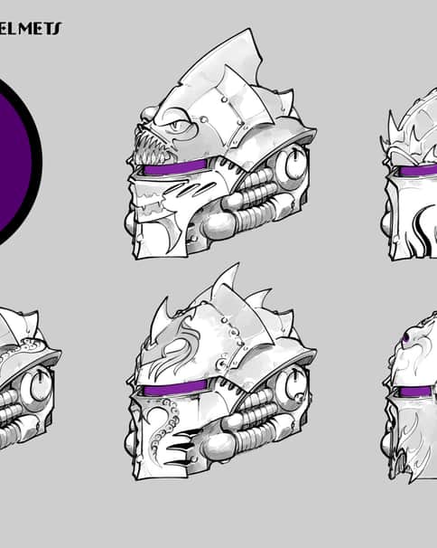 Dark Kraken Helmets by Yan Vereskov 
