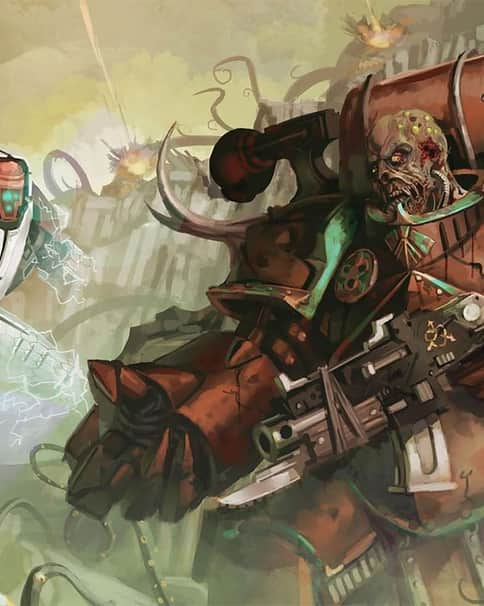 Death Guard vs T’au by Andrew Lowry 