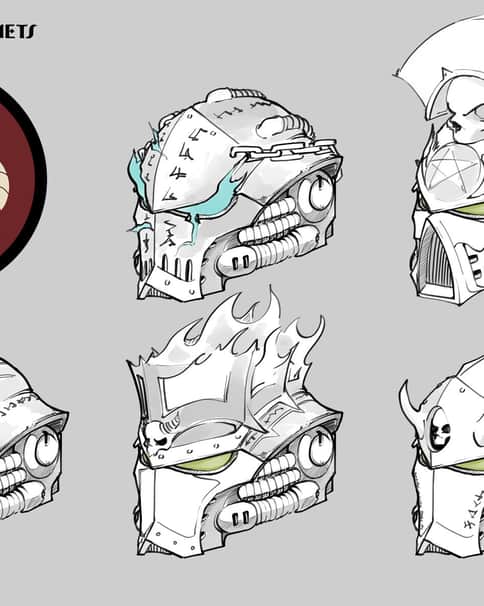 Exorcists Helmets by Yan Vereskov 