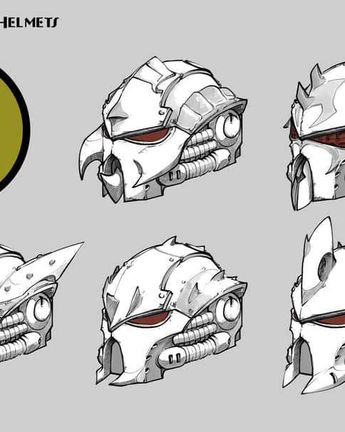 Mantis Warrior Helmets by Yan Vereskov 
