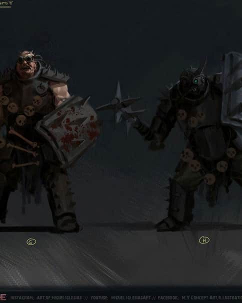 Moebian 6th Chaos Melee Ogryns by Miguel Iglesias 