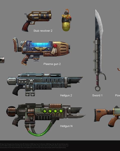 Rogue Trader Weapons by Ilia Bodaikin 