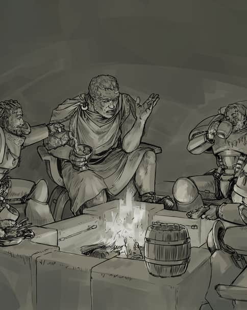 Guilliman and the Wolves by MamonnA