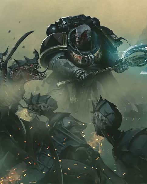 Space Wolf vs Tyranids by Richard Bagnall 