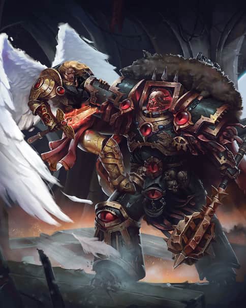 Horus and Sanguinius by Vitaly Perevoshikov 