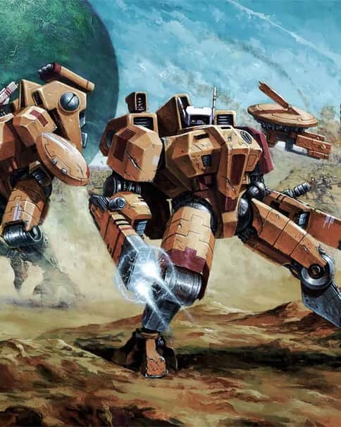 Crisis Battlesuits by Karl Kopinski 