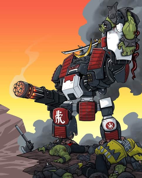 Red Ronin Dreadnought by Judd Abinuman 