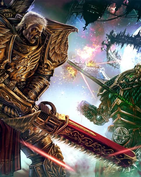 Rogal Dorn and Alpharius by Andrea Guardino 